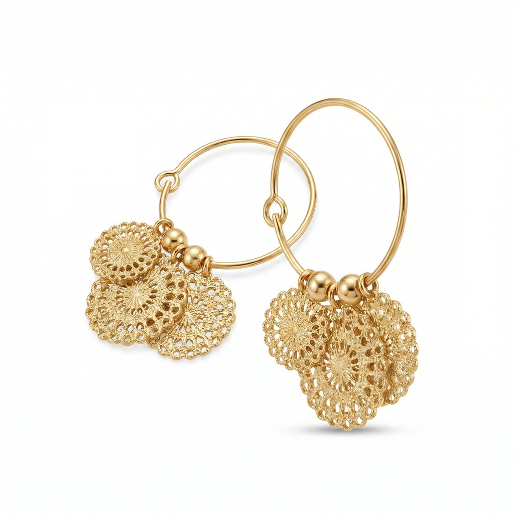 Studio One Love Circular Hoops - Gold