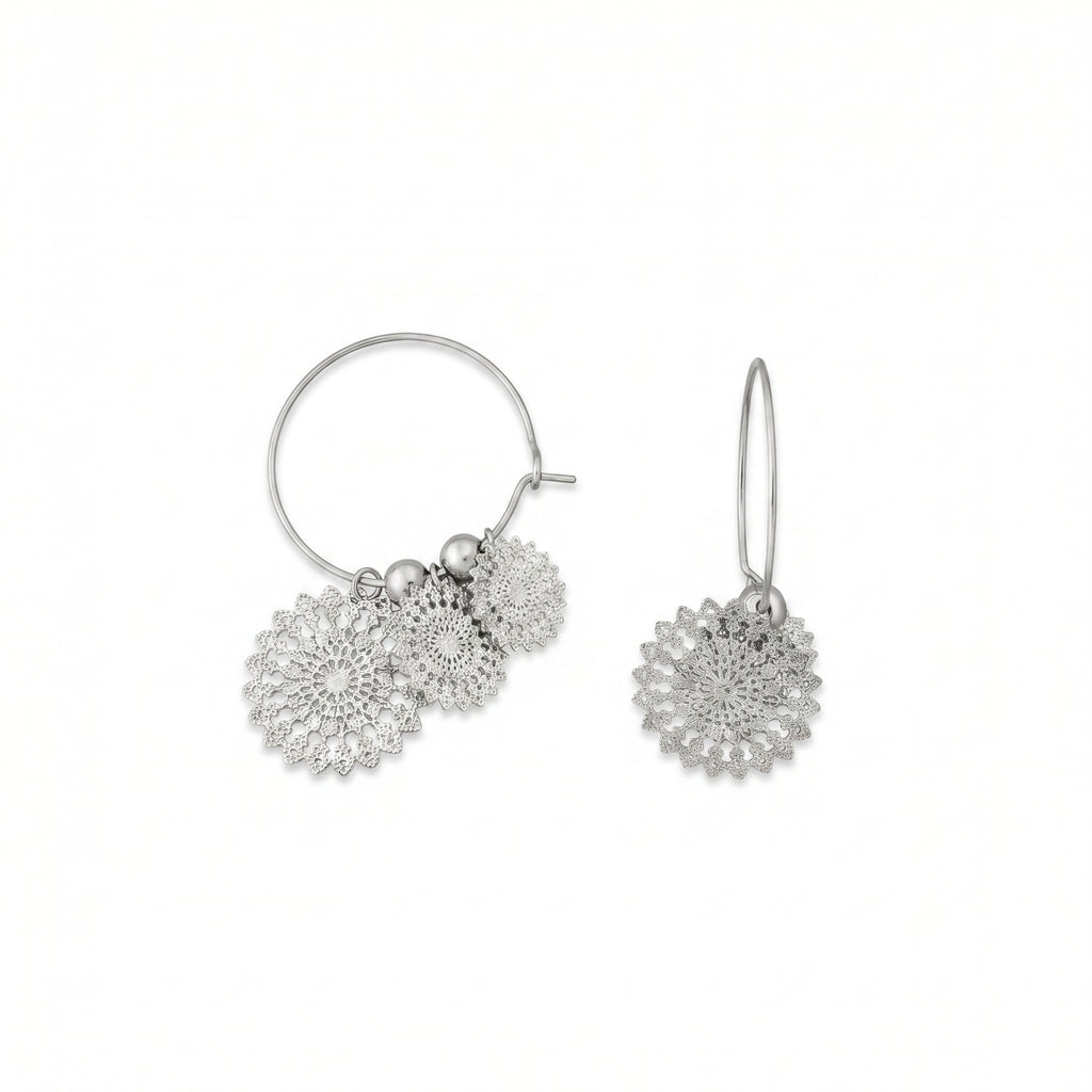 Studio One Love Circular Hoops - Silver