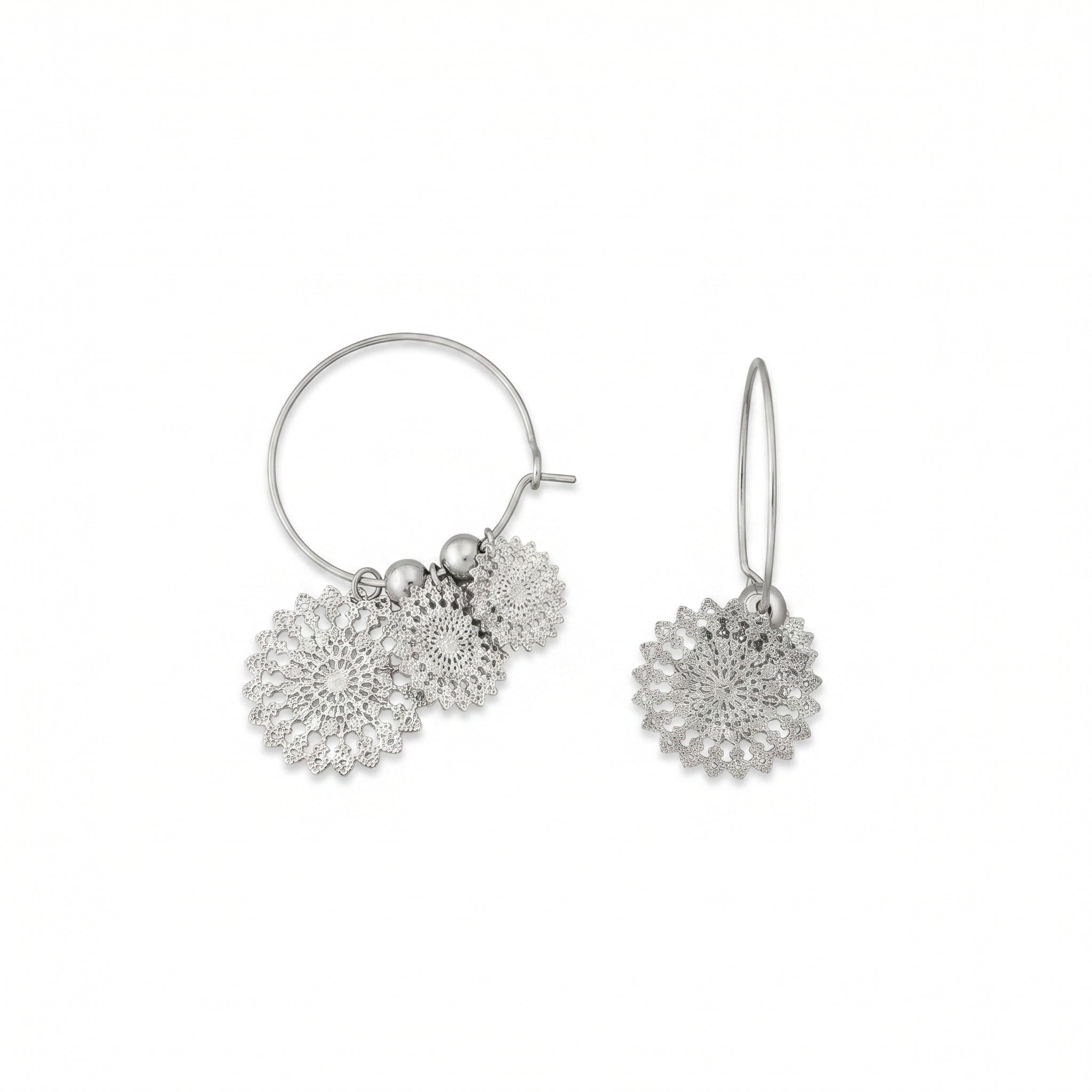 Studio One Love Circular Hoops - Silver