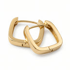 Gold Square Studs
