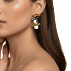 Cascading Leaves Statement Earrings