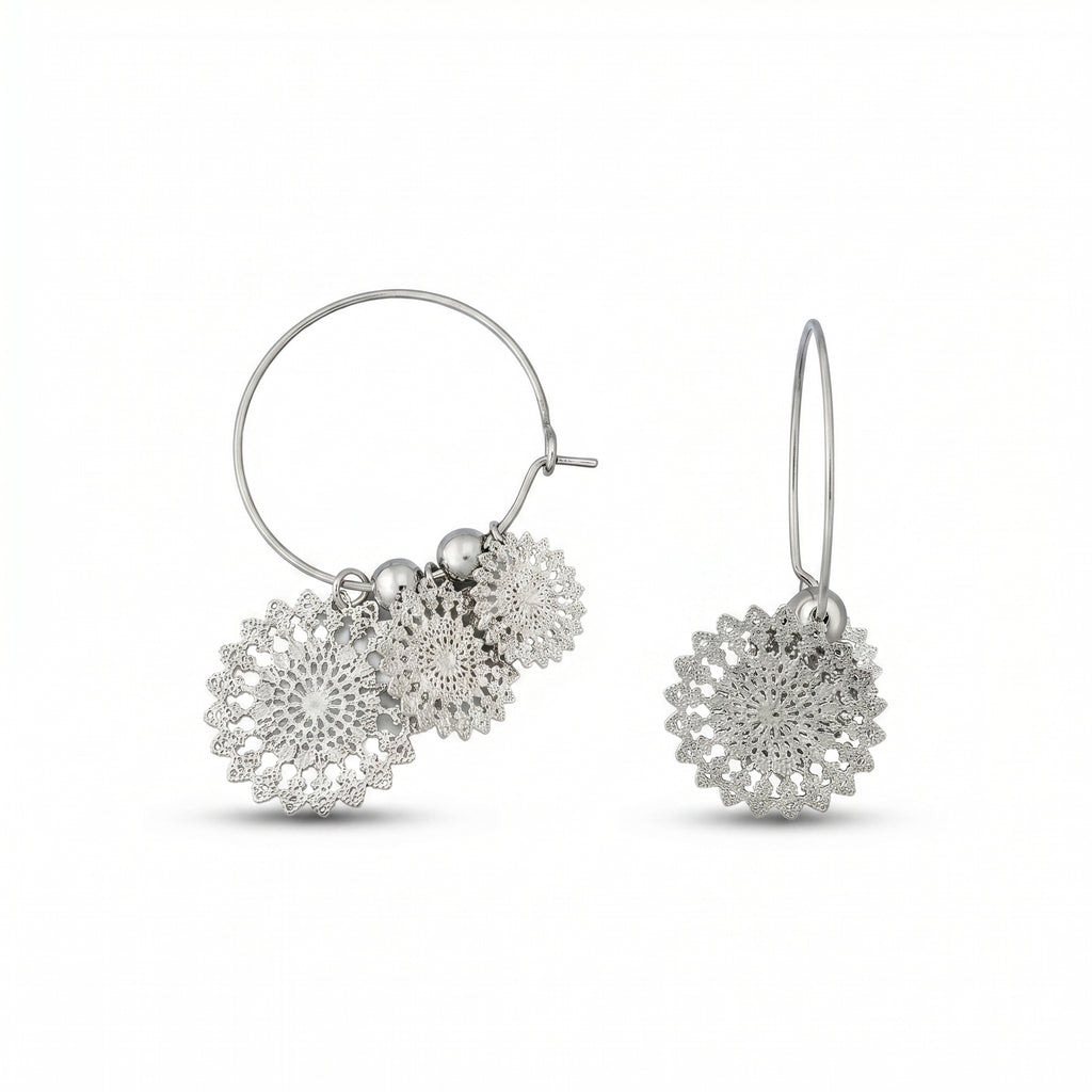 Studio One Love Circular Hoops - Silver
