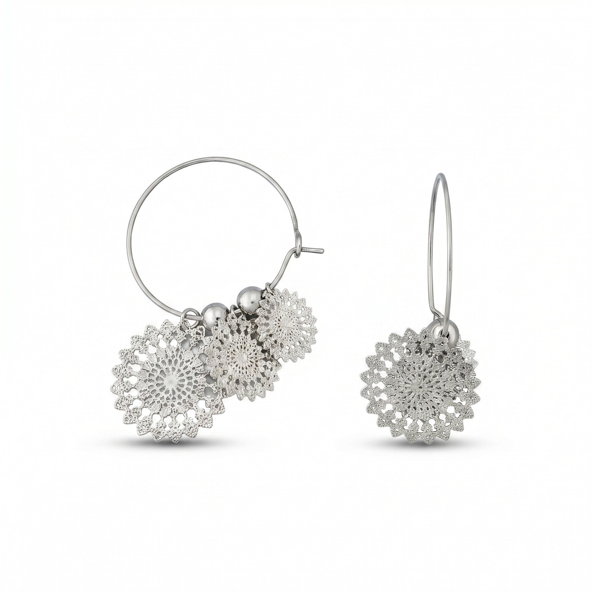 Studio One Love Circular Hoops - Silver