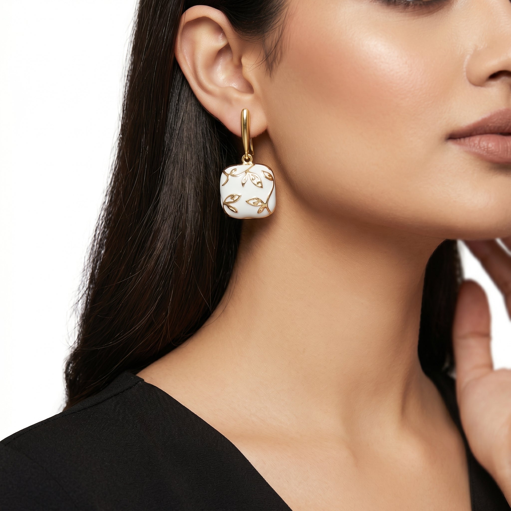 Elegant Gold Leaf Earrings for Women