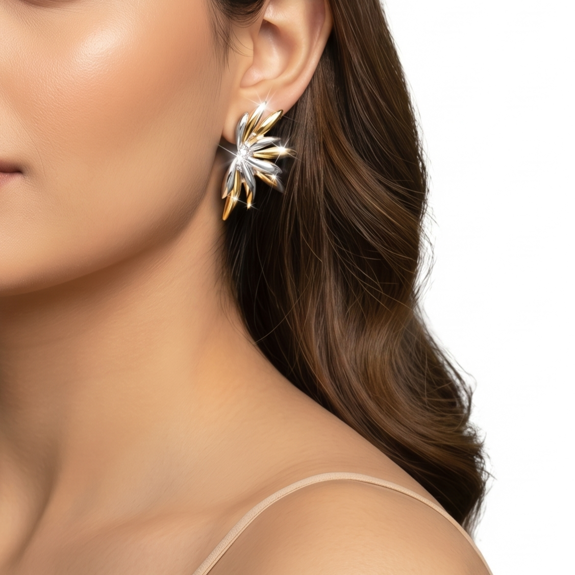 Gold and Metal Mixed Metal Party Wear