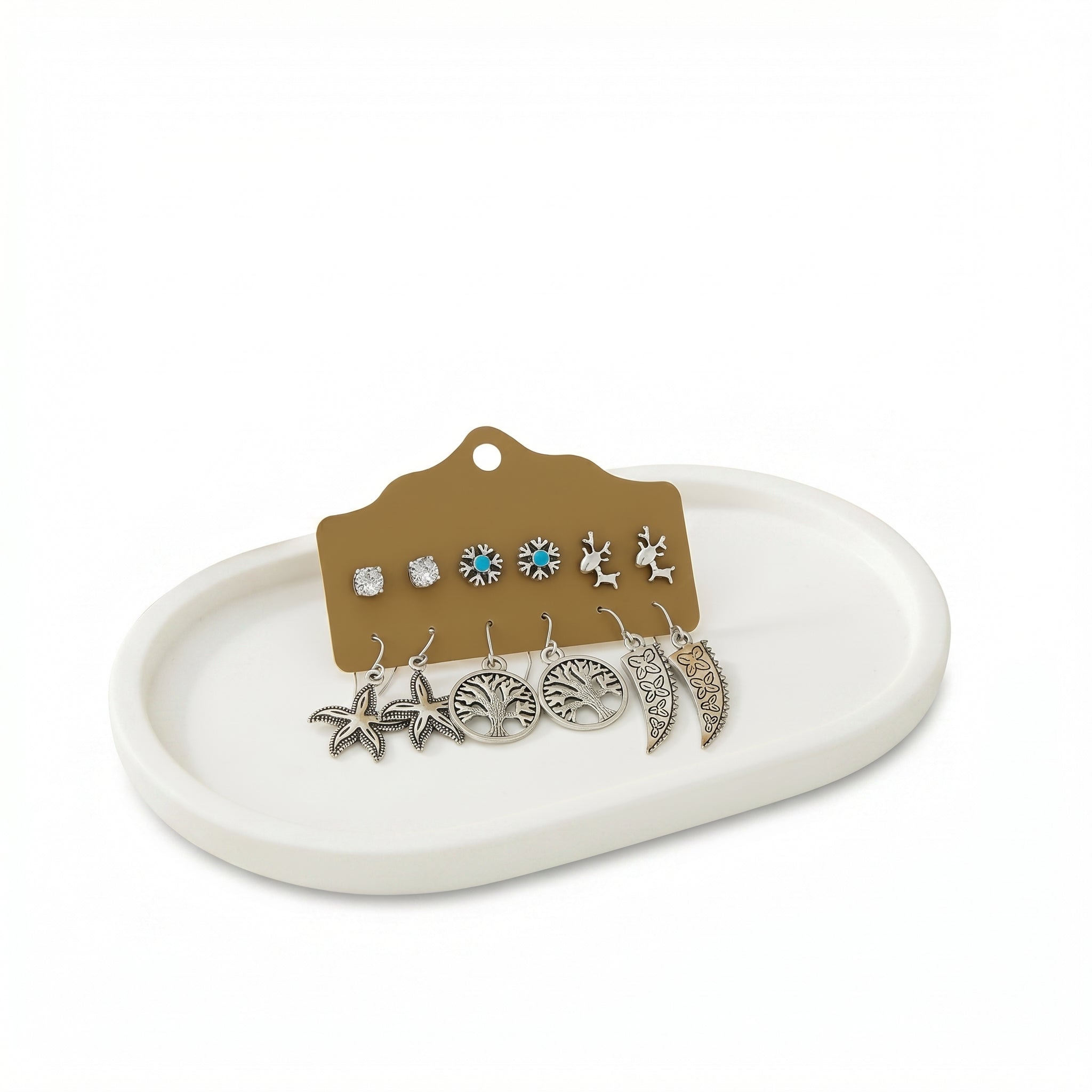 BohoCharm Trio – Ethnic Oxidised Earrings Pack