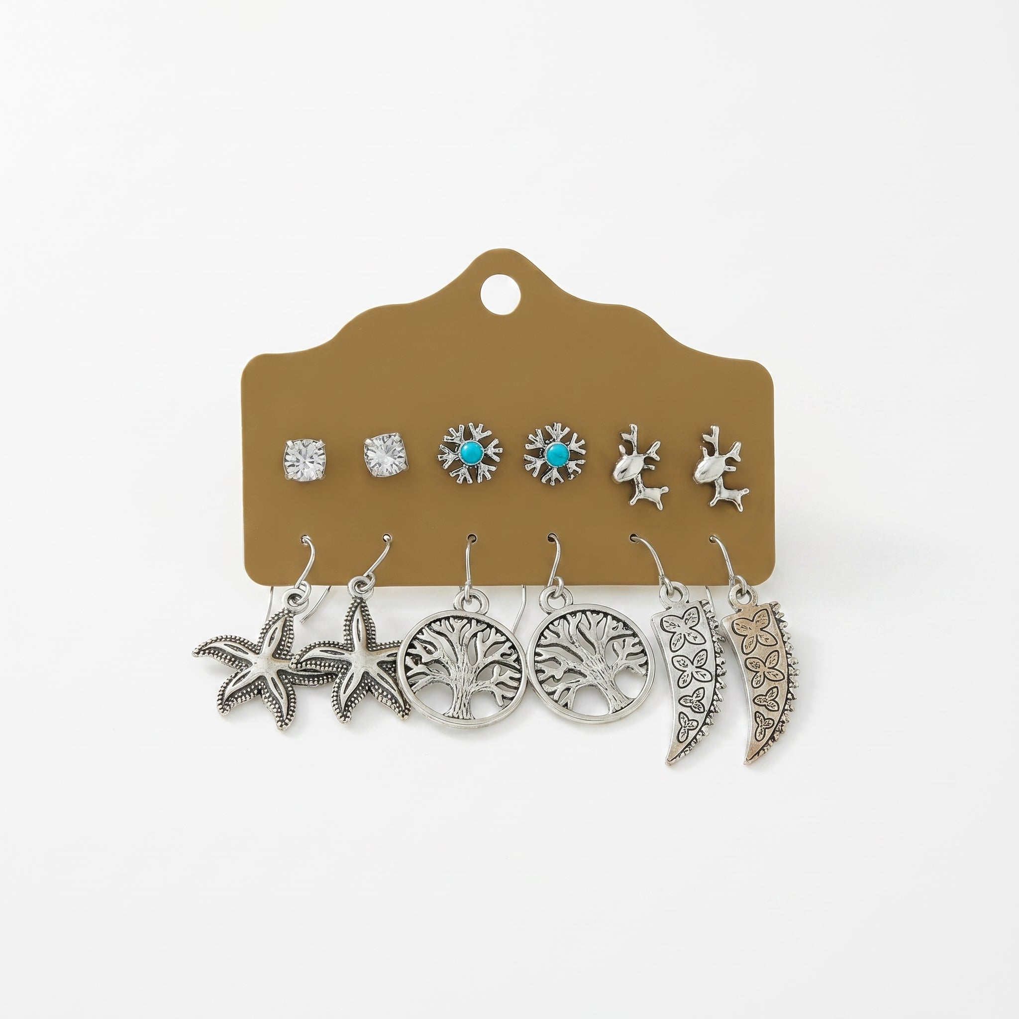 BohoCharm Trio – Ethnic Oxidised Earrings Pack