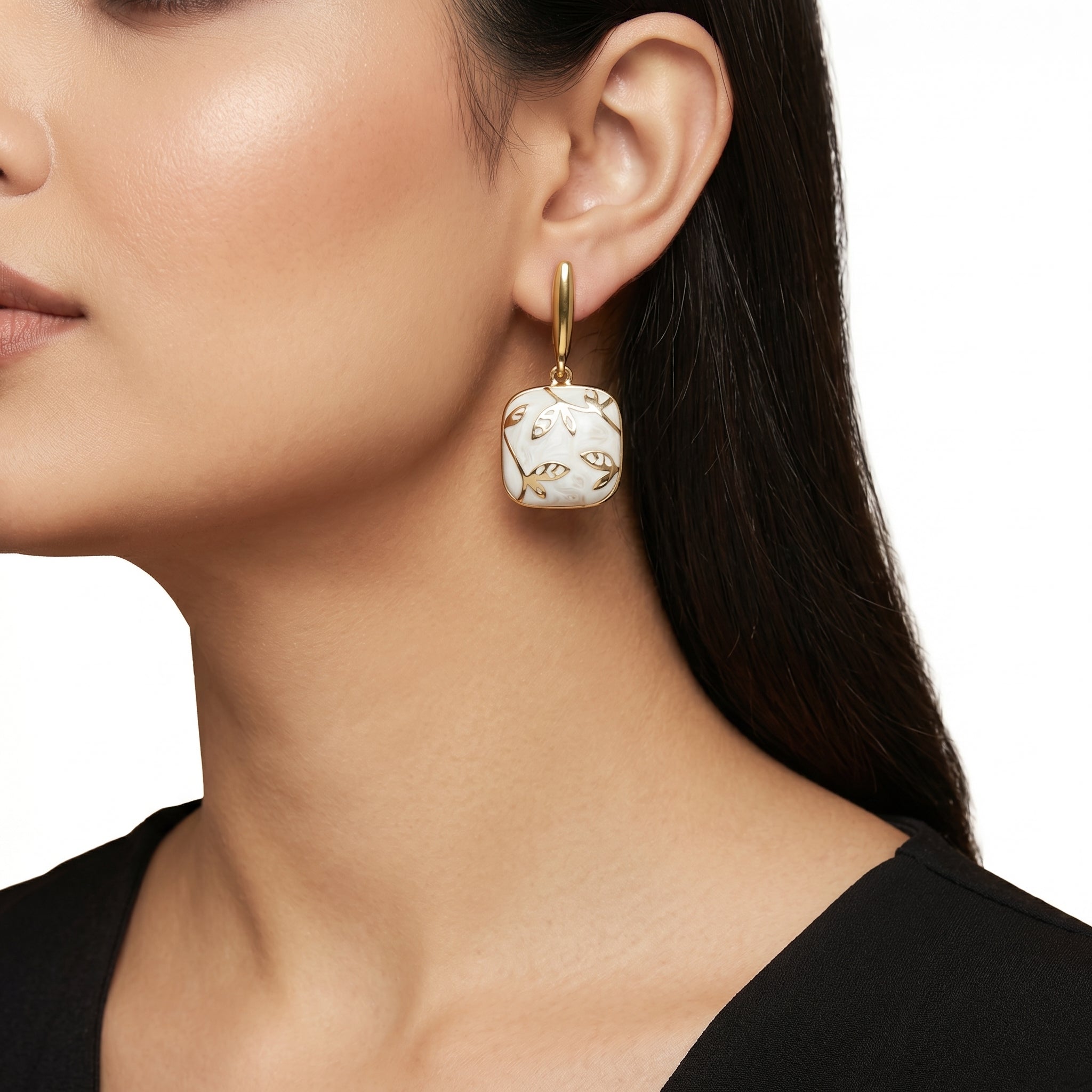 Elegant Gold Leaf Earrings for Women