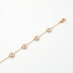 Pearl Daisy Chain Bracelet – Gold-Tone Floral Fashion Jewellery