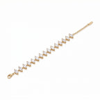 Marquise CZ Tennis Bracelet – Gold-Tone Statement Fashion Bracelet