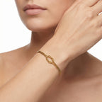 Gold Snake Chain Knot Bracelet – Minimalist Fashion Jewellery