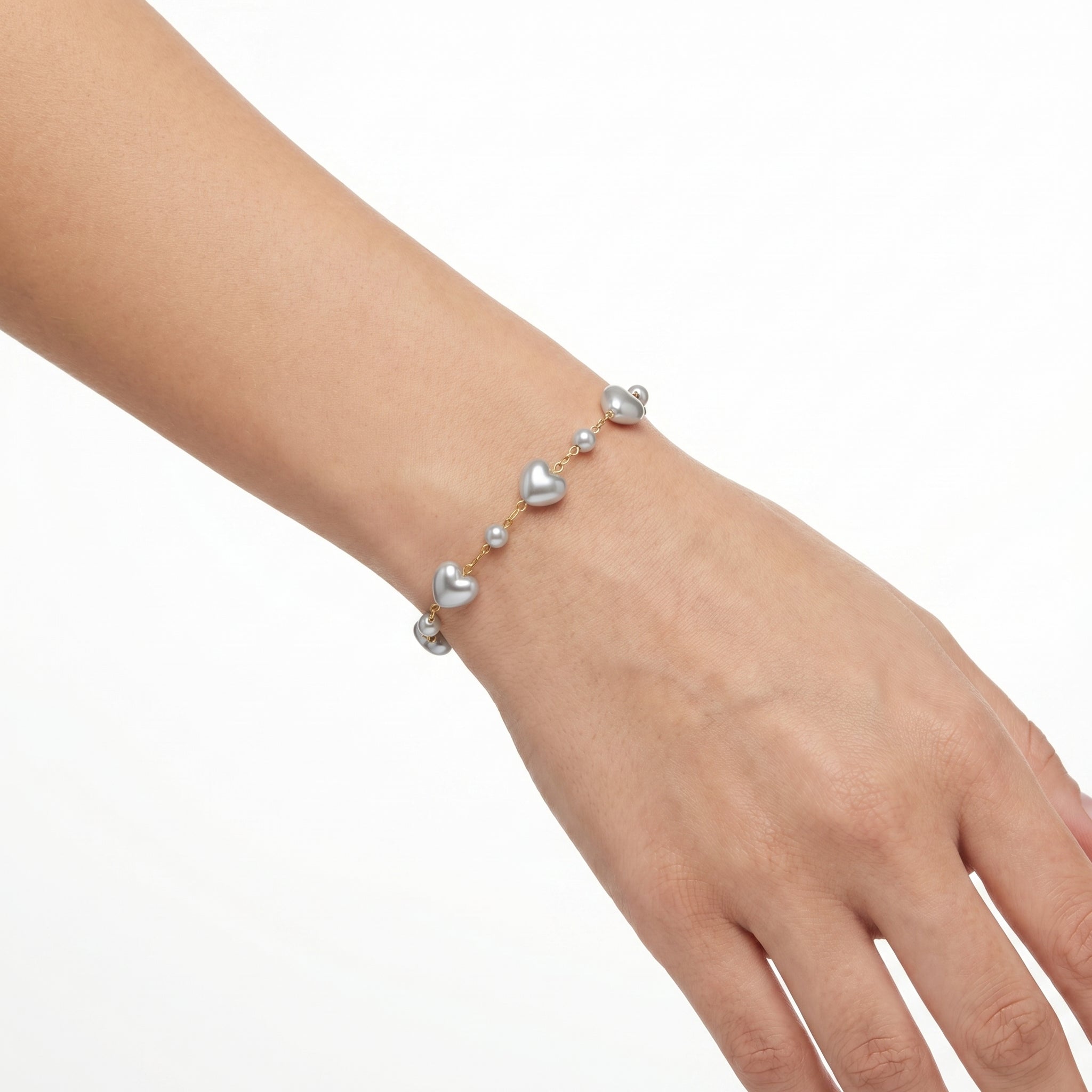 Baroque Pearl Station Chain Bracelet – Elegant Gold Fashion Jewellery
