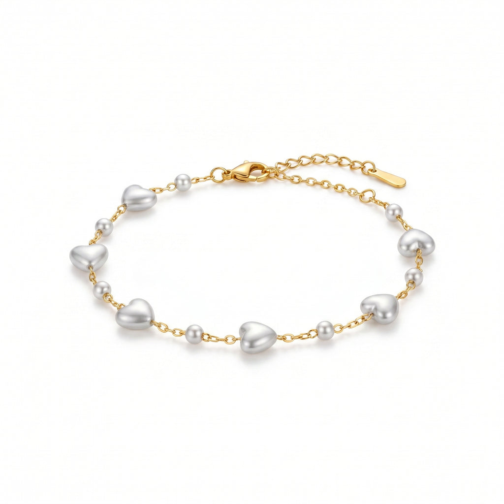 Baroque Pearl Station Chain Bracelet – Elegant Gold Fashion Jewellery