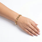 Gold Daisy Flower Bangle – Floral CZ Fashion Jewellery Bracelet