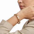 Gold Daisy Flower Bangle – Floral CZ Fashion Jewellery Bracelet