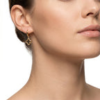 Gold Clover Charm Huggie Earrings – Dainty Fashion Drop Earrings