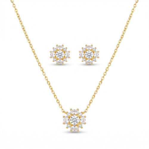 BloomCharm Pendant With Earring Set