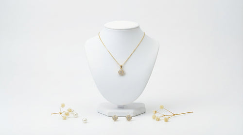 BloomCharm Pendant With Earring Set