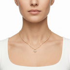 CZ Clover Pendant Necklace – Gold Dainty Fashion Jewellery