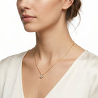 CZ Clover Pendant Necklace – Gold Dainty Fashion Jewellery