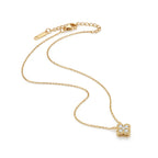 CZ Clover Pendant Necklace – Gold Dainty Fashion Jewellery