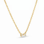 CZ Bow Pendant Necklace – Dainty Gold Fashion Jewellery