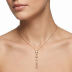 Multi-Shape CZ Long Drop Pendant Necklace – Gold Art Deco Fashion Jewellery