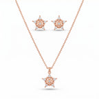 Rosé Gleam Pendant With Earring Set