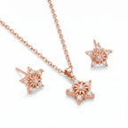 Rosé Gleam Pendant With Earring Set
