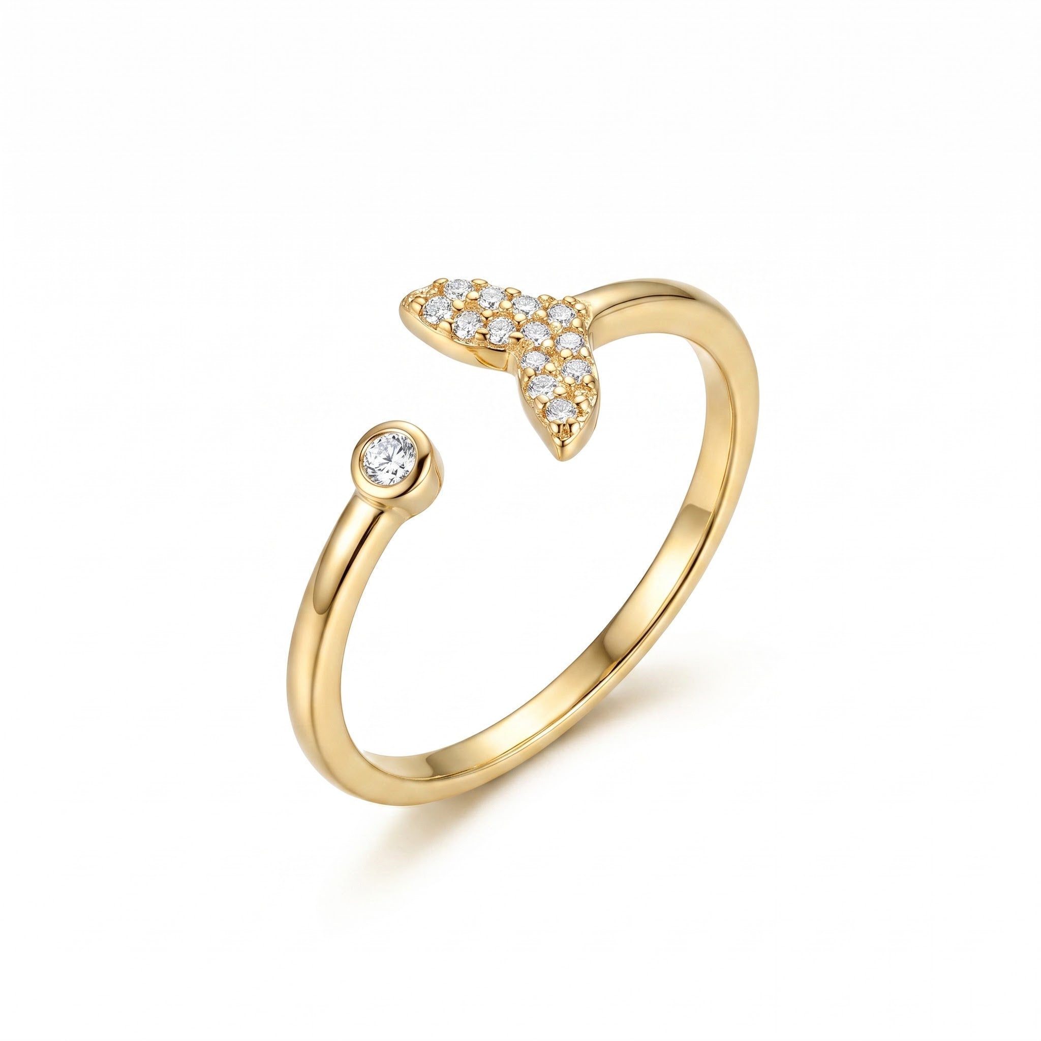 Golden Crystal Ring