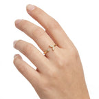 Golden Crystal Ring