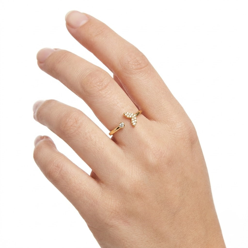 Golden Crystal Ring
