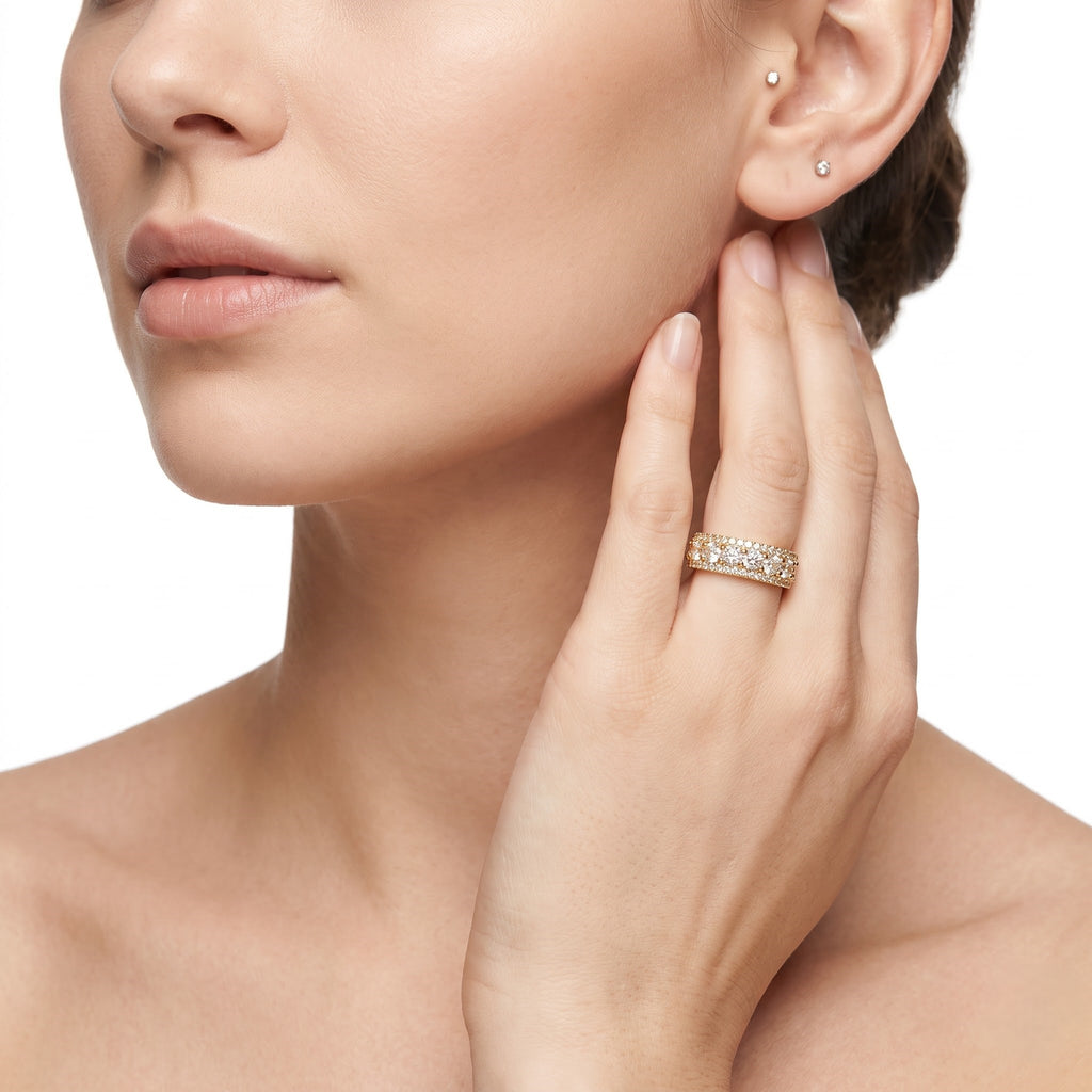 Gold Ring With Gemstones